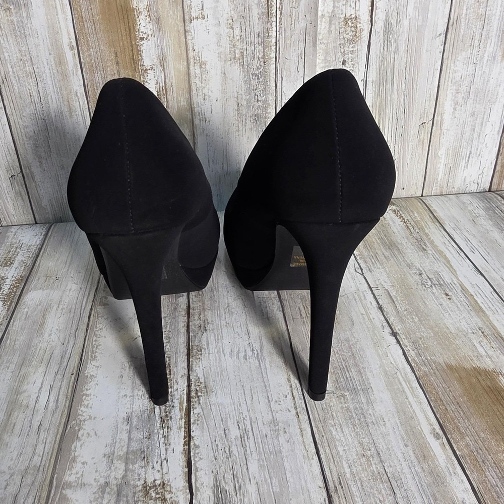 Marco Republic Black Suede Platform High Heel Pumps Women's Size 9 - Picture 4 of 8
